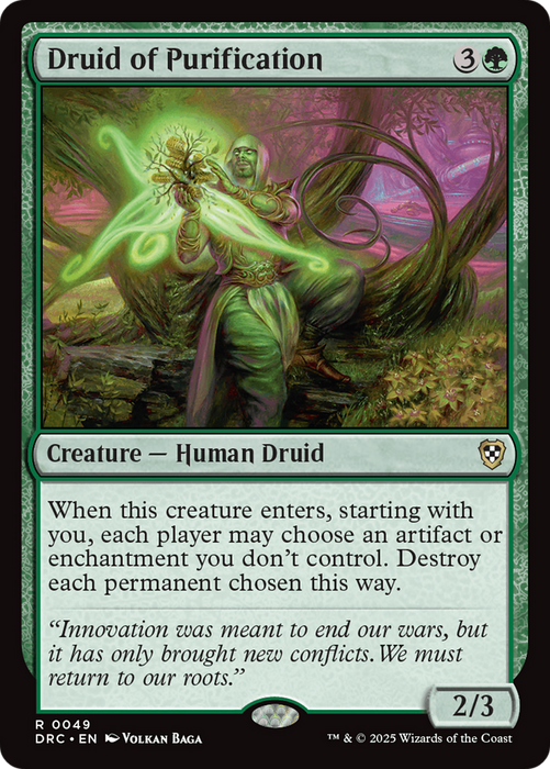 Druid of Purification (DRC-049) - Commander: Aetherdrift - for just $0.12! 