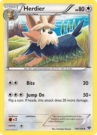 Herdier 109/146 - XY Base Set Reverse Holofoil - for just $0.49! 