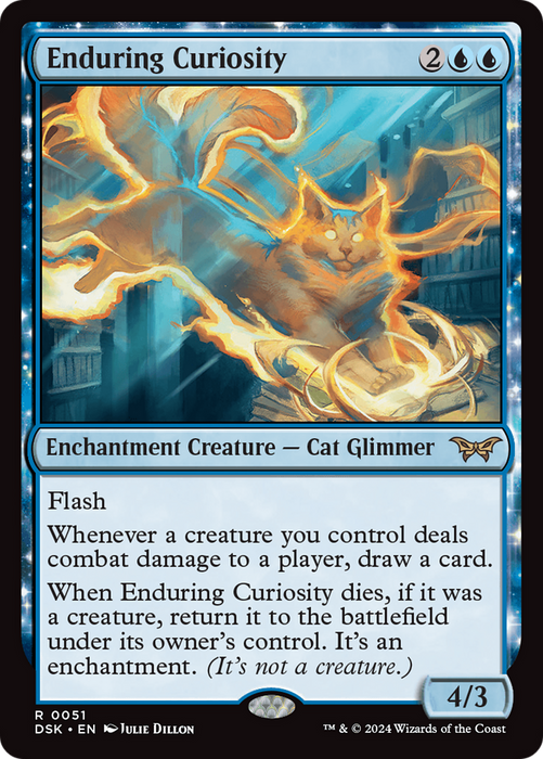 Enduring Curiosity (DSK-051) - Duskmourn: House of Horror: (enchantment) Foil - for just $2.47! 