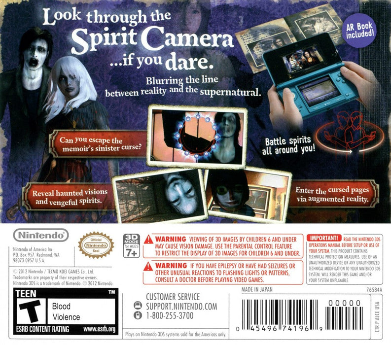 Spirit Camera: The Cursed Memoir – Nintendo 3DS (3DS) - for just $0! 