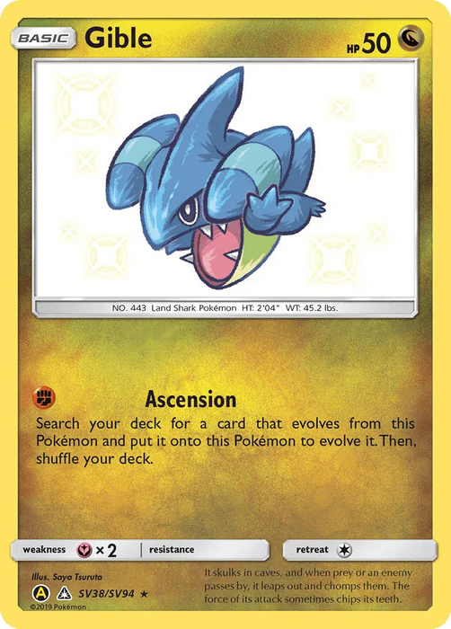 Gible (SV38/SV94) [Sun & Moon: Hidden Fates - Shiny Vault] - for just $2.15! 