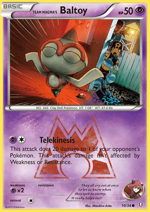 Team Magma's Baltoy (10/34) [XY: Double Crisis] - for just $0.25! 