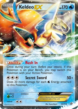 Keldeo EX 045/113 - Legendary Treasures Holofoil - for just $1.08! 