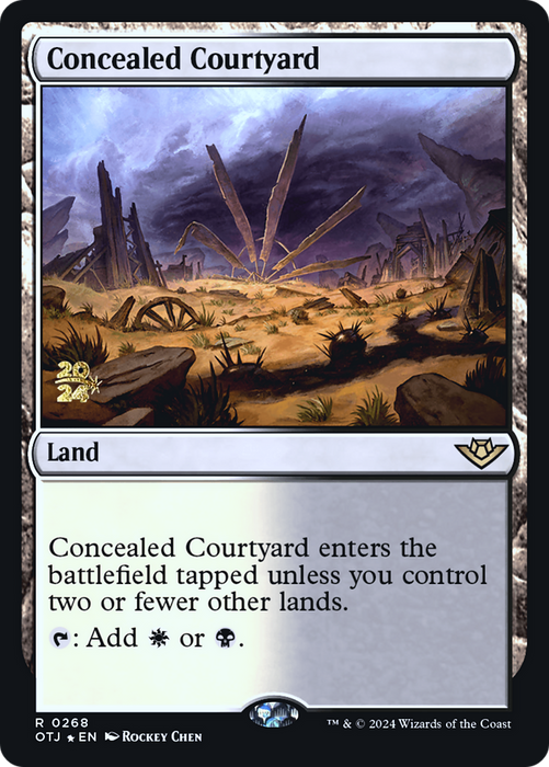 Concealed Courtyard (PRE-268) - Outlaws of Thunder Junction Promos Foil - for just $0.76! 