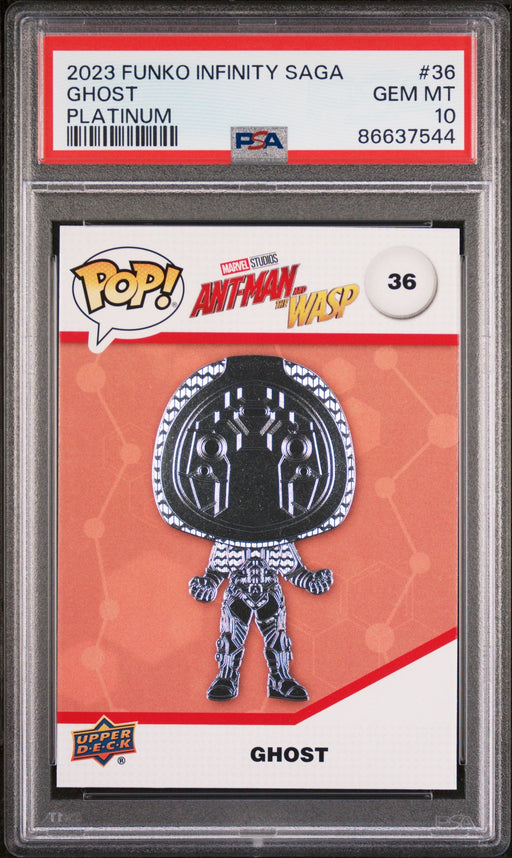 2023 UPPER DECK FUNKO POP MARVEL  GHOST PLATINUM #36  PSA 10 - for just $54! 