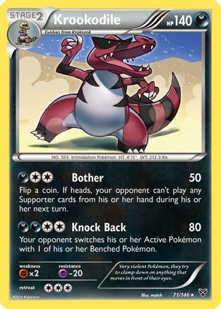 Krookodile 071/146 - XY Base Set - for just $0.20! 