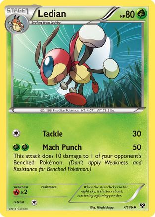 Ledian 007/146 - XY Base Set Reverse Holofoil - for just $0.25! 