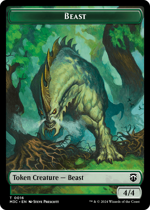 Elephant (Ripple Foil) // Beast (0016) Double-Sided Token [Modern Horizons 3 Commander Tokens] - Just $0.40! Shop now at Retro Gaming of Denver