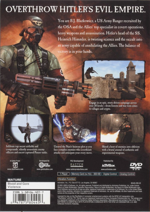 Return to Castle Wolfenstein: Operation Resurrection – PlayStation 2 (PS2) - for just $9.99! 