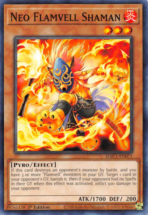 Neo Flamvell Shaman [HAC1-EN071] Common - for just $0.10! 