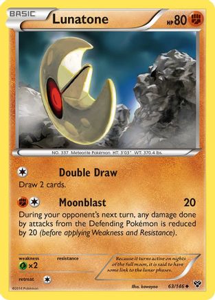 Lunatone 063/146 - XY Base Set - for just $0.05! 