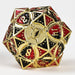 Solid Metal Fighter Class RPG Dice Set - Gold w/ Red & Black - for just $39.99! 