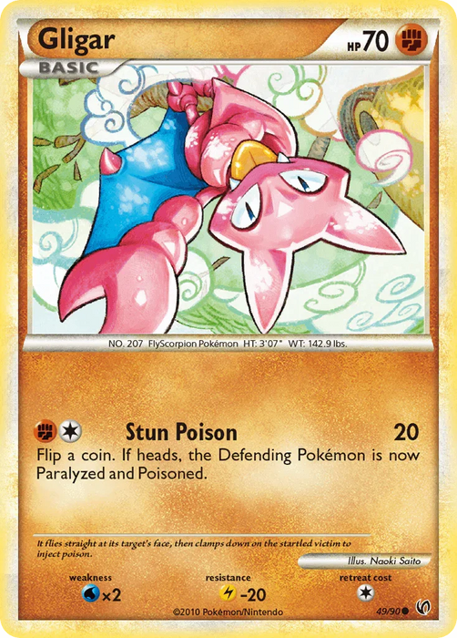 Gligar (49/90) [HeartGold & SoulSilver: Undaunted] - for just $0.20! 