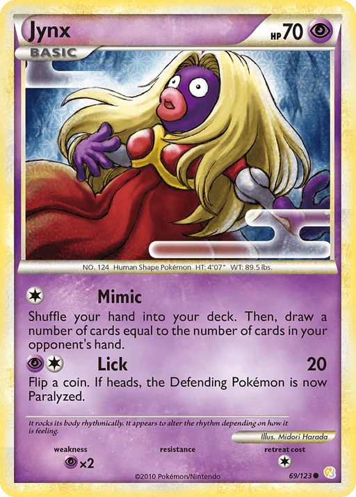 Jynx (69/123) [HeartGold & SoulSilver: Base Set] - for just $0.20! 