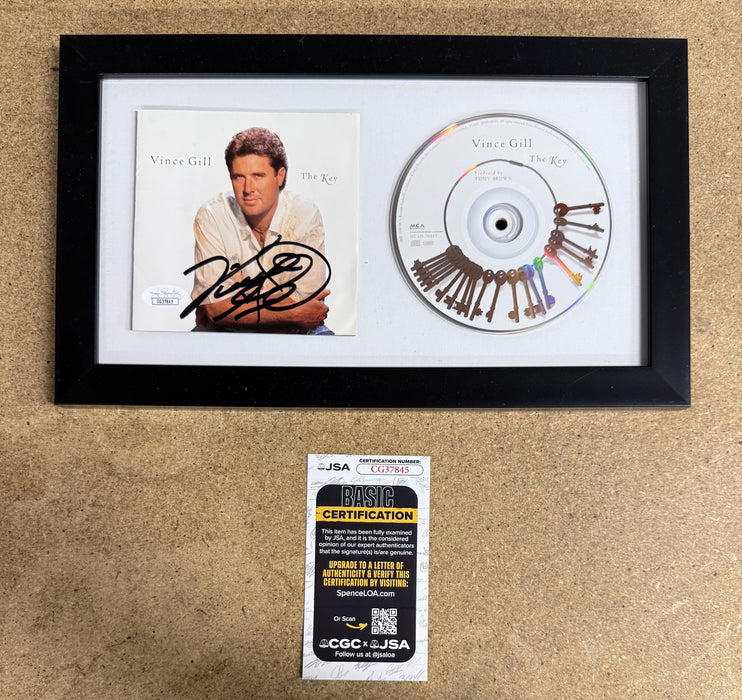 Musician Vince Gill Framed & Signed “The Key” (1998) CD Booklet With JSA COA - for just $150! 