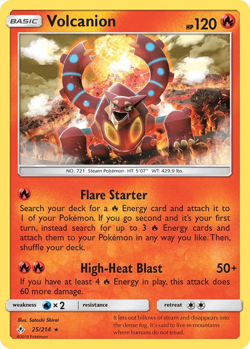 Volcanion (25/214) [Sun & Moon: Unbroken Bonds] - for just $0.30! 