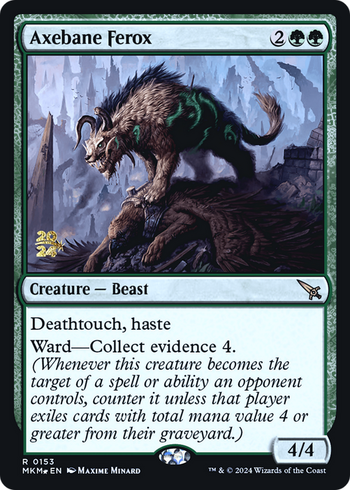 Axebane Ferox (PRE-153) - Murders at Karlov Manor Promos Foil - for just $0.16! 