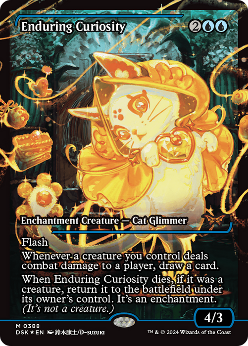Enduring Curiosity (DSK-388) - Duskmourn: House of Horror: (Showcase) Foil - for just $18.80! 