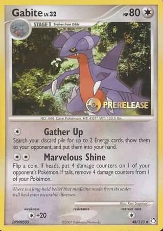 Gabite (48/123) (Prerelease Promo) [Diamond & Pearl: Black Star Promos] - for just $9.85! 