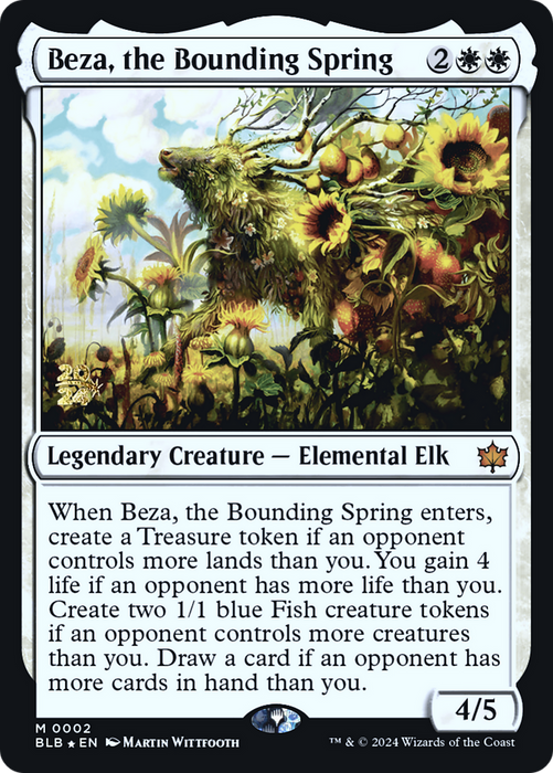 Beza, the Bounding Spring (PRE-002) - Bloomburrow Promos Foil - for just $3.36! 