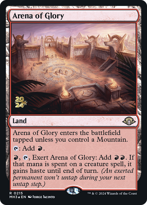 Arena of Glory (PRE-215) - Modern Horizons 3 Promos Foil - for just $5.43! 