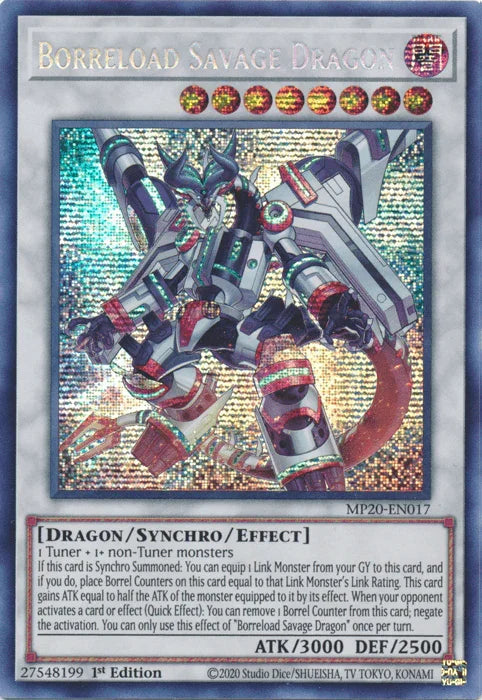 Borreload Savage Dragon [MP20-EN017] Prismatic Secret Rare - for just $0.40! 