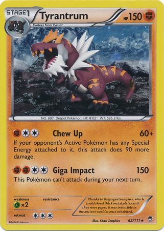 Tyrantrum (62/111) (Cosmos Holo) [XY: Furious Fists] - Just $1.15! Shop now at Retro Gaming of Denver