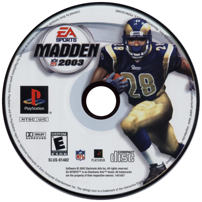 Madden NFL 2003 – PlayStation 1 (PS1) - for just $8.99! 