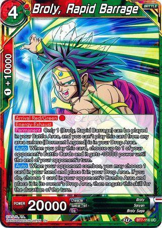 Broly, Rapid Barrage (BT7-116) [Assault of the Saiyans] - for just $0.10! 