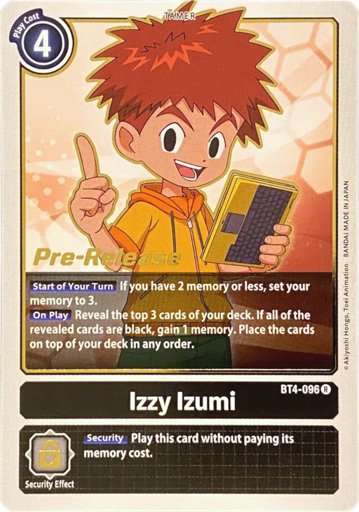 Izzy Izumi [BT4-096] [Great Legend Pre-Release Promos] - Just $0.75! Shop now at Retro Gaming of Denver