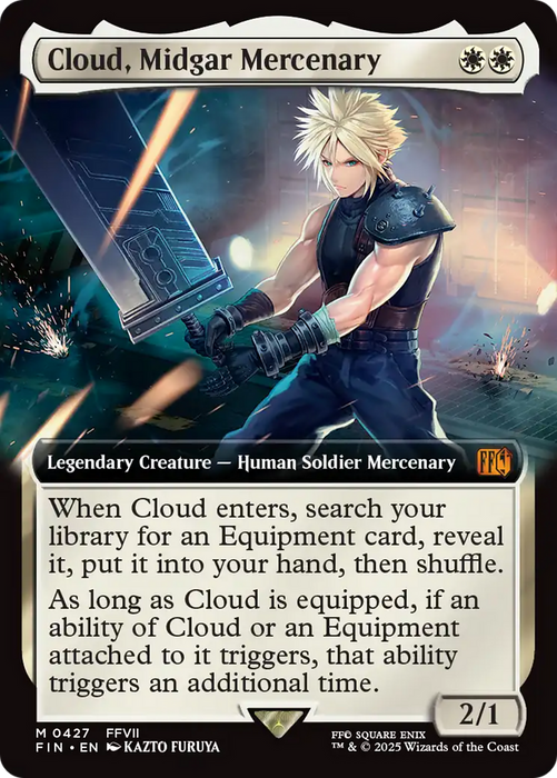 Cloud, Midgar Mercenary (Extended Art) (FIN-427) - FINAL FANTASY: (Extended Art) Foil - for just $15.16! 
