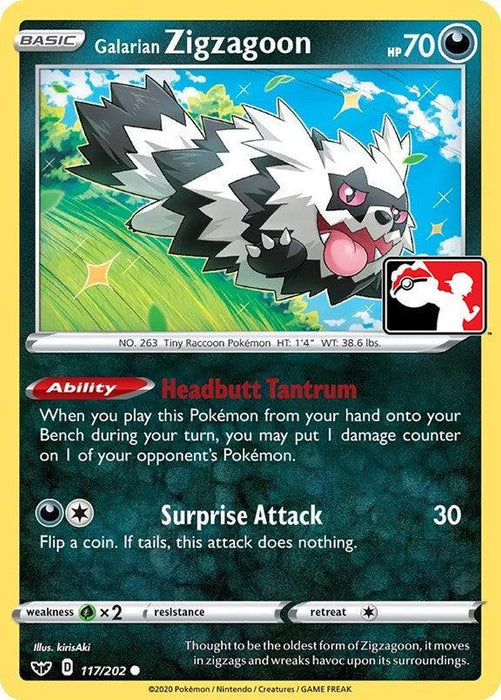 Galarian Zigzagoon (117/202) [Prize Pack Series One] - for just $0.60! 