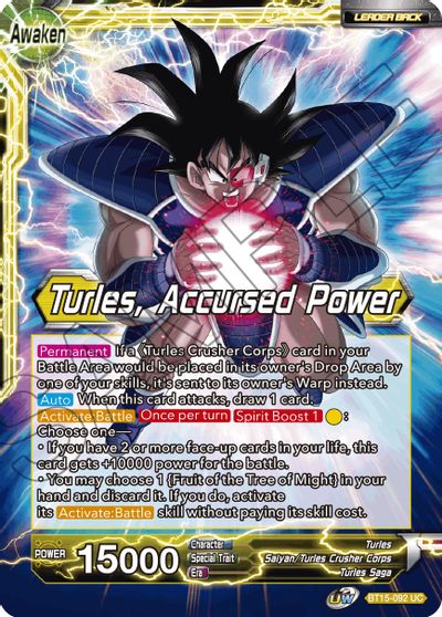 Turles // Turles, Accursed Power (BT15-092) [Saiyan Showdown] - for just $0.10! 