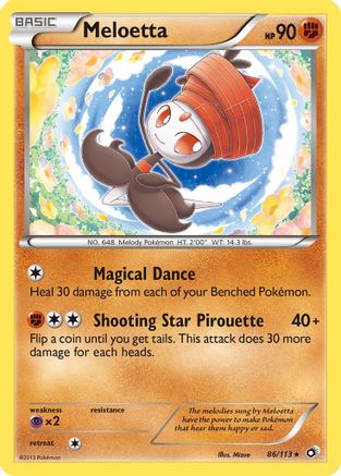 Meloetta 086/113 - Legendary Treasures Reverse Holofoil - for just $0.70! 