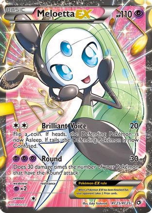 Meloetta EX (Full Art) RC25/RC25 - Legendary Treasures Radiant Collection Holofoil - for just $8.20! 