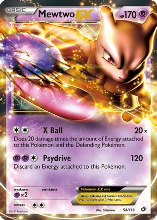 Mewtwo EX 054/113 - Legendary Treasures Holofoil - for just $4.51! 