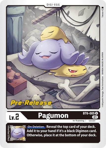 Pagumon [BT6-005] [Double Diamond Pre-Release Cards] - Just $0.55! Shop now at Retro Gaming of Denver