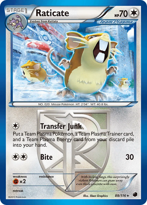 Raticate (88/116) [Black & White: Plasma Freeze] - for just $0.30! 