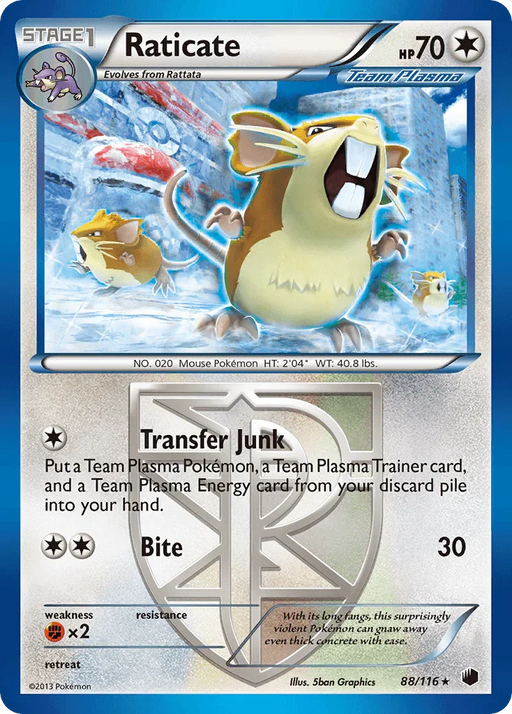Raticate (88/116) [Black & White: Plasma Freeze] - for just $0.40! 