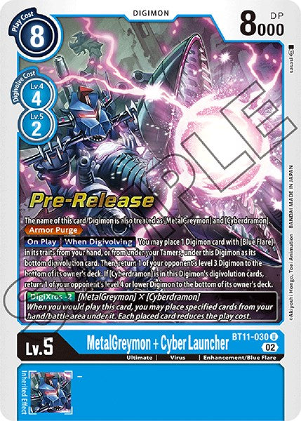 MetalGreymon + Cyber Launcher [BT11-030] [Dimensional Phase Pre-Release Promos] - Just $1.25! Shop now at Retro Gaming of Denver