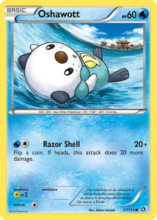 Oshawott 037/113 - Legendary Treasures Reverse Holofoil - for just $1! 