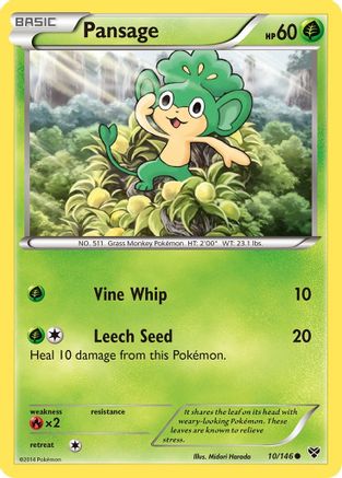 Pansage 010/146 - XY Base Set - for just $0.05! 