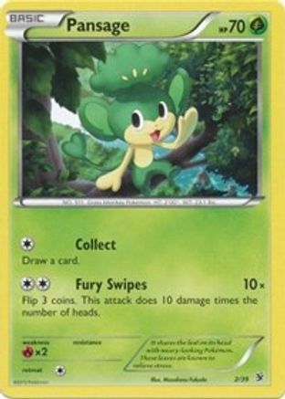 Pansage 002/39 - Kalos Starter Set - for just $0.16! 