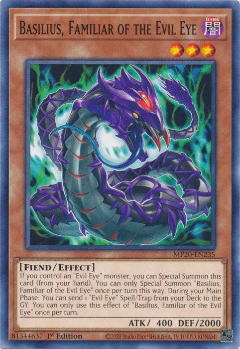 Basilius, Familiar of the Evil Eye [MP20-EN235] Common - for just $0.10! 