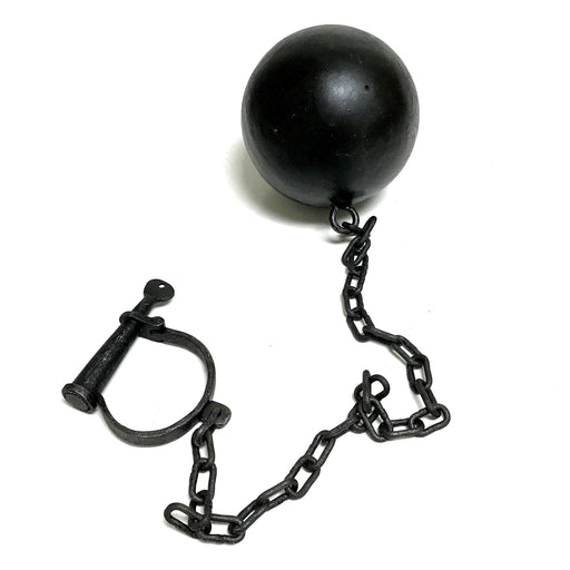 Foam Rubber Ball with Plastic Chain & Prop Leg Iron - Action Prop - for just $90! 