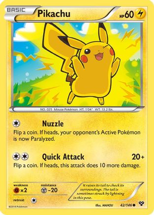 Pikachu 042/146 - XY Base Set Reverse Holofoil - for just $1.42! 