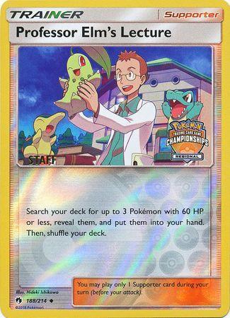 Professor Elm's Lecture (188/214) (Regional Championship Promo Staff) [Sun & Moon: Lost Thunder] - for just $24! 