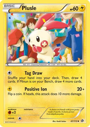 Plusle 047/113 - Legendary Treasures Reverse Holofoil - for just $0.35! 