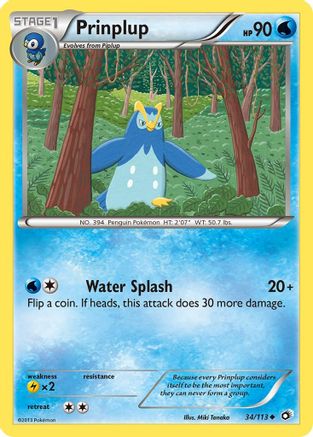 Prinplup 034/113 - Legendary Treasures Reverse Holofoil - for just $1.50! 