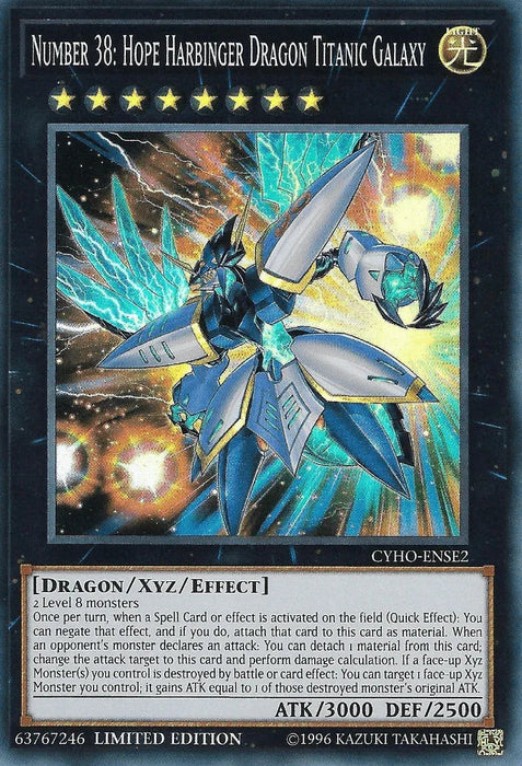 Number 38: Hope Harbinger Dragon Titanic Galaxy [CYHO-ENSE2] Super Rare - for just $0.20! 